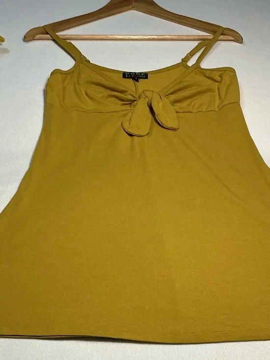 Tie-Front Mini Dress in Mustard yellow medium - Picture 4 of 9
